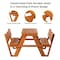 Gardenised Kids Picnic Table, Stained, Chinese Fir Wood, 19.7 in H Overall QI004615 - alternate 4